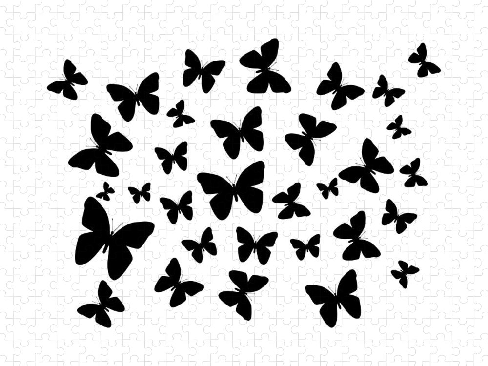 women's Fashion teen Fashion girl's Fashion Fashion Jigsaw Puzzle featuring the photograph Black Butterflies by Bill Owen