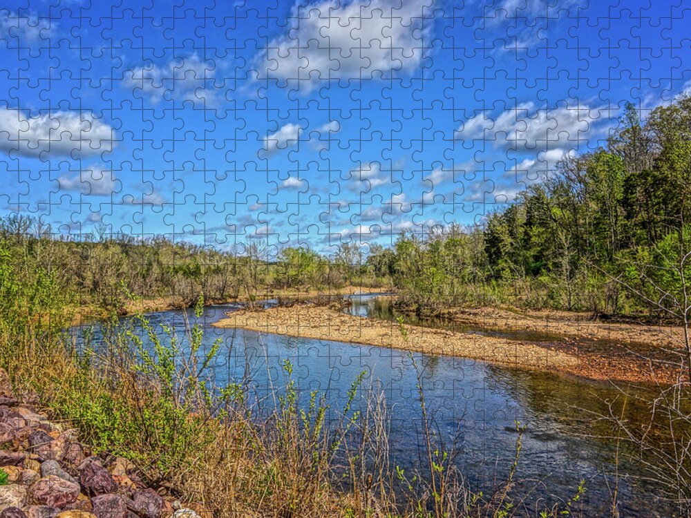 Black River Jigsaw Puzzle featuring the photograph Black River at Johnson Shutins Missouri DSC03966 by Greg Kluempers