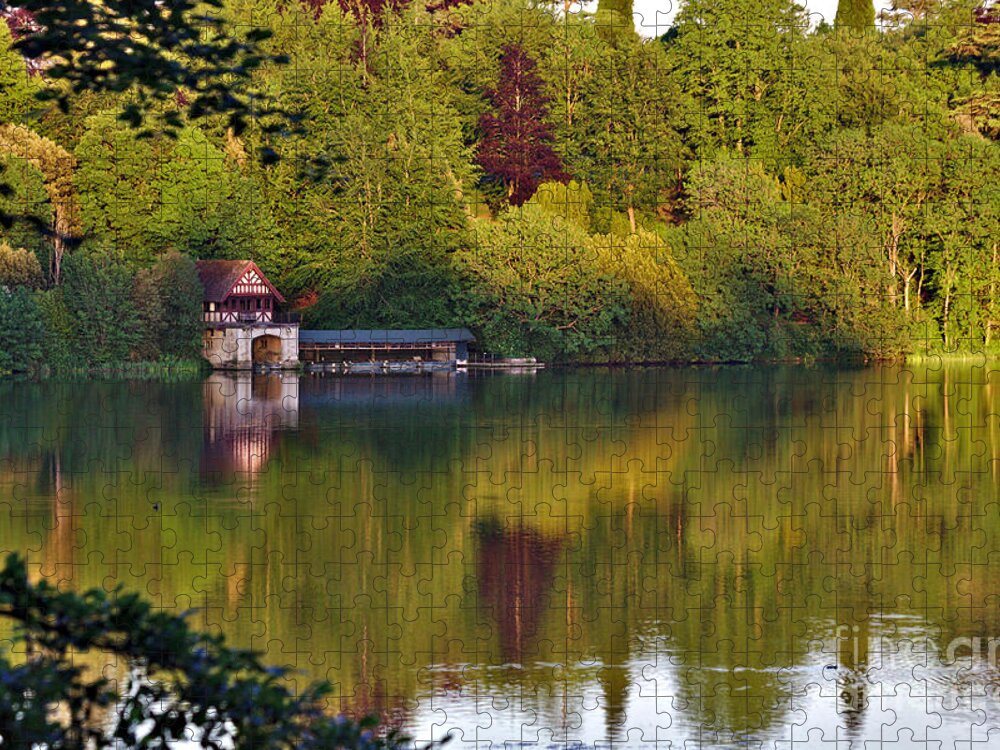 Blenheim Palace Jigsaw Puzzle featuring the photograph Blenheim Palace Boathouse 2 by Jeremy Hayden