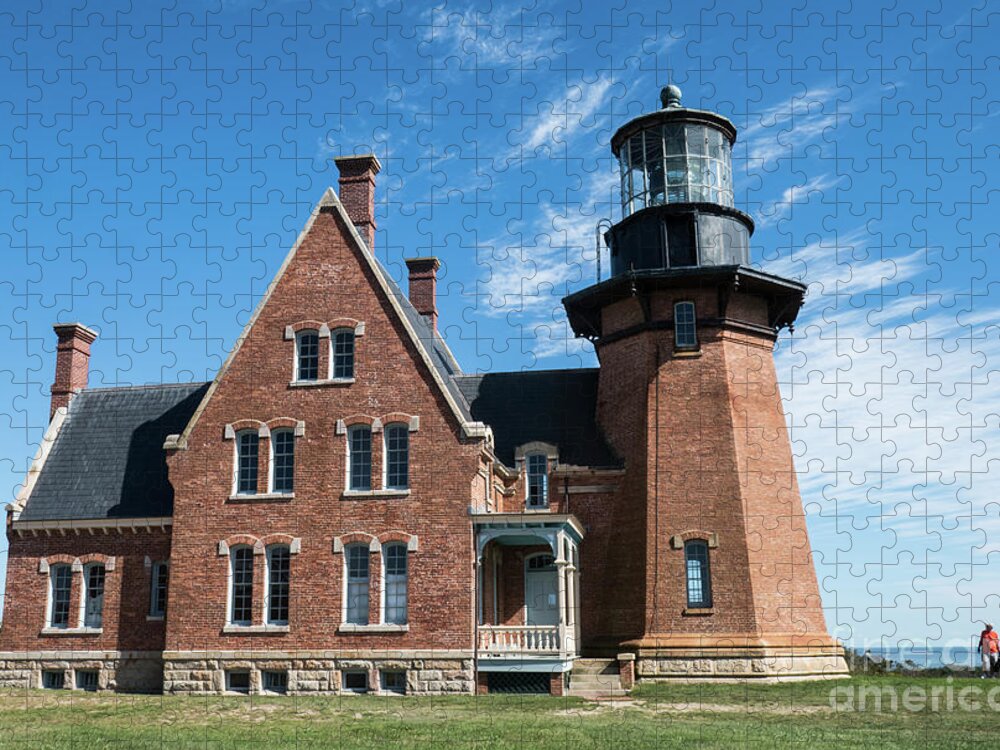 Wayne Moran Photography Jigsaw Puzzle featuring the photograph Block Island Southeast Light Historic Lighthouse by Wayne Moran