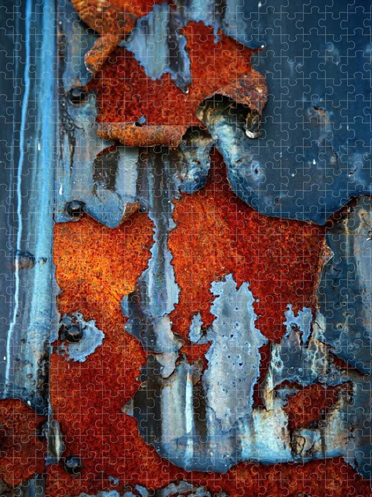 Blue And Rust Jigsaw Puzzle by Karol Livote - Fine Art America