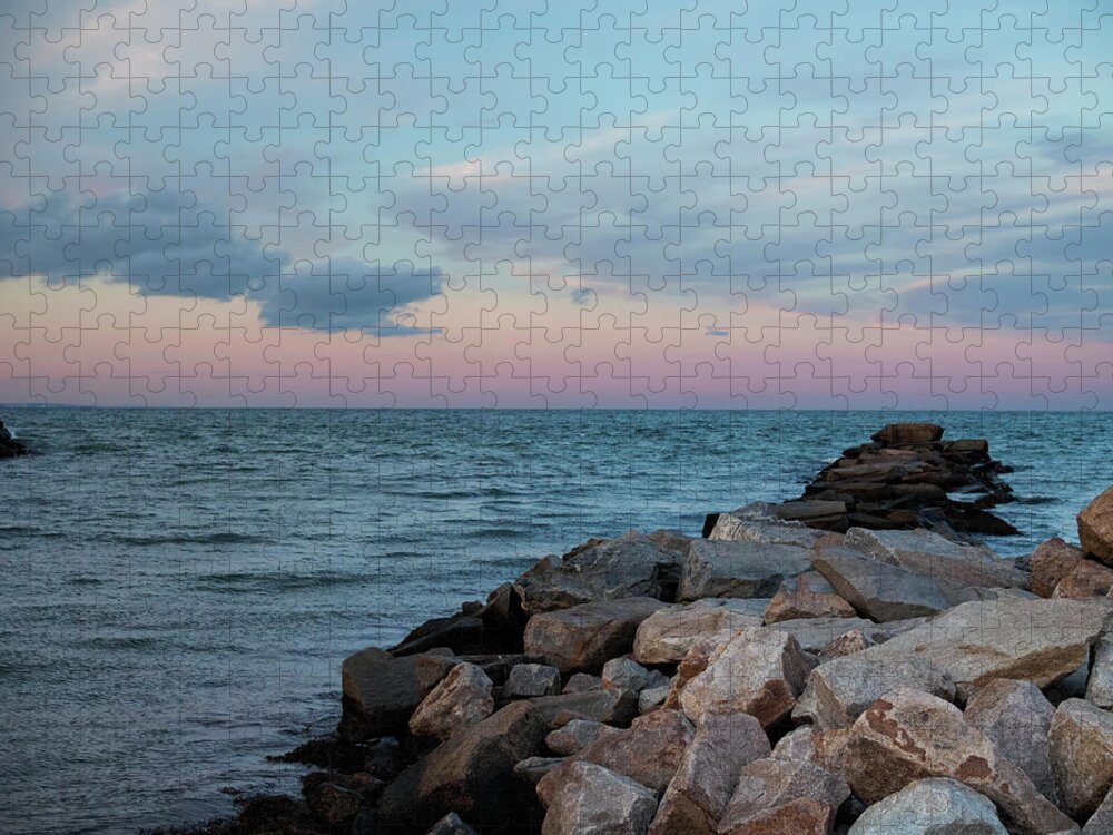 Atlantic Jigsaw Puzzle featuring the photograph Blue Hour Martha's Vineyard by Marianne Campolongo
