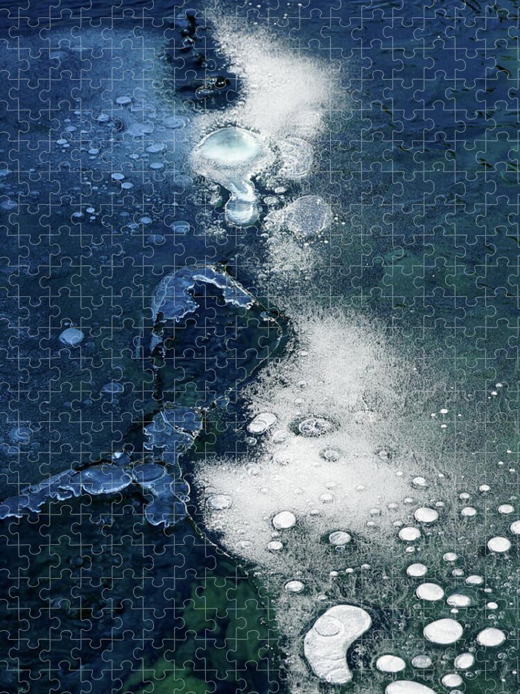 Ice Jigsaw Puzzle featuring the photograph Blue Ice by Cate Franklyn