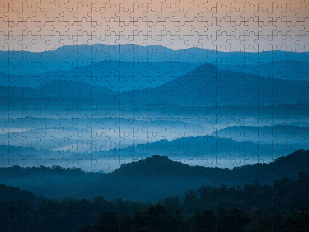 Asheville Jigsaw Puzzle featuring the photograph Blue Morning by Joye Ardyn Durham
