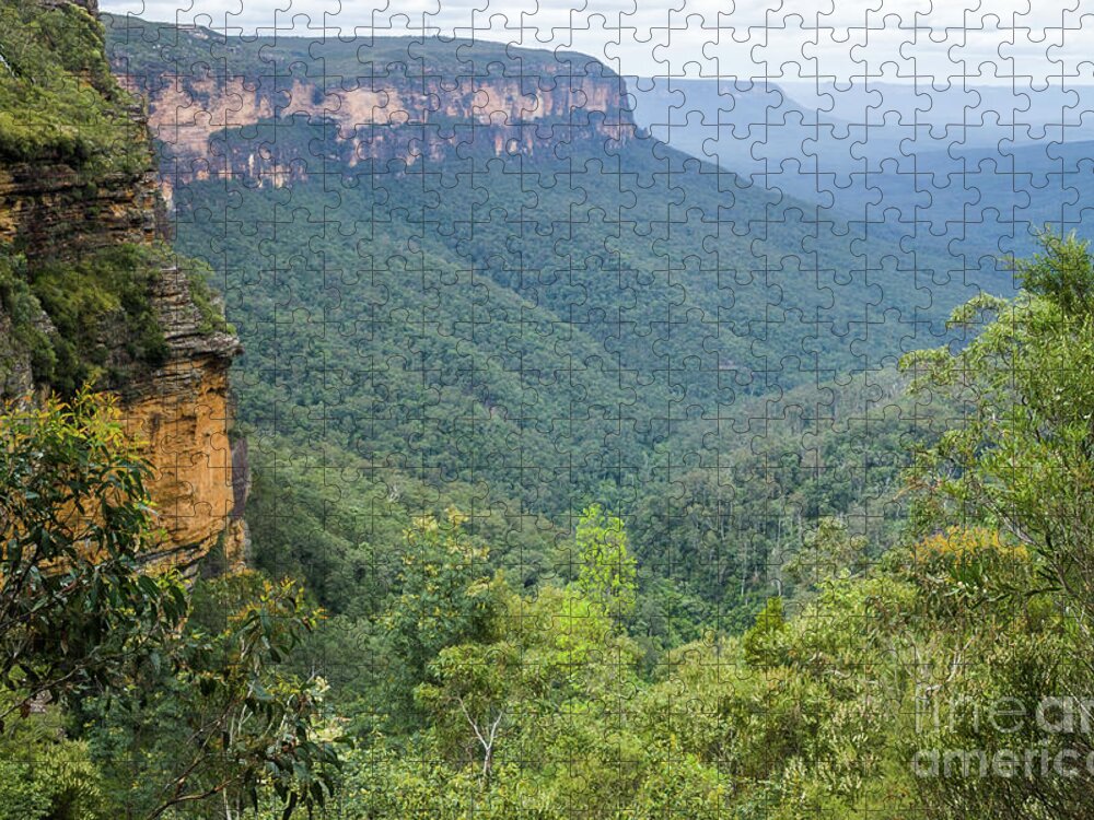 Bush Jigsaw Puzzle featuring the photograph Blue Mountains by Werner Padarin