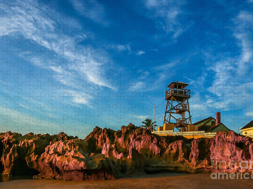 Blue Sky Jigsaw Puzzle featuring the photograph Blue Sky at House of Refuge by Tom Claud