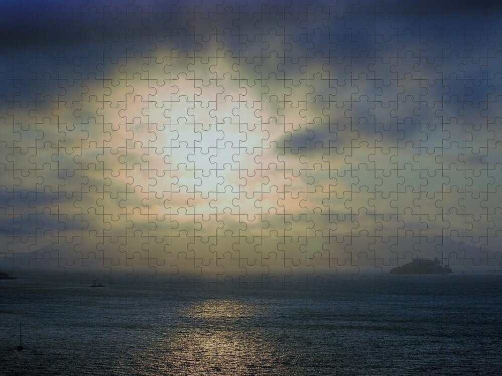 Blue Sky Jigsaw Puzzle featuring the photograph Blue sunset by Maria Aduke Alabi