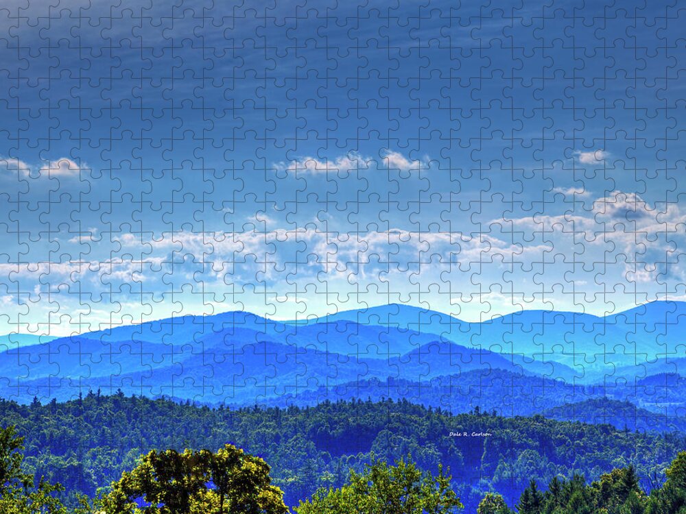 Blue Ridge Mountains Jigsaw Puzzle featuring the photograph Blue Waves by Dale R Carlson