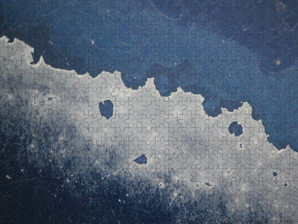 Blue Jigsaw Puzzle featuring the photograph Blue - White by Annekathrin Hansen