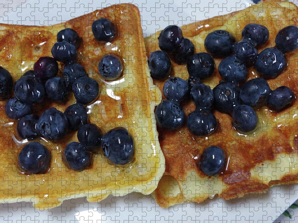 Adria Trail Jigsaw Puzzle featuring the photograph Blueberries on Waffles by Adria Trail