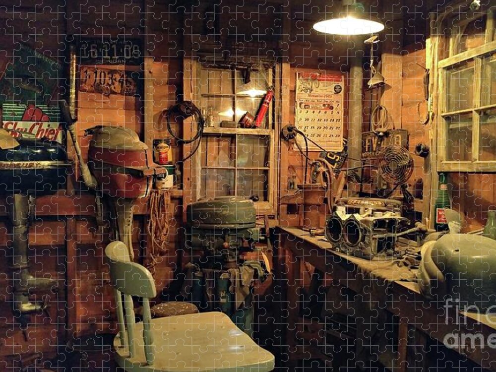 North Carolina Maritime Museum Jigsaw Puzzle featuring the photograph Boat Repair Shop by Benanne Stiens