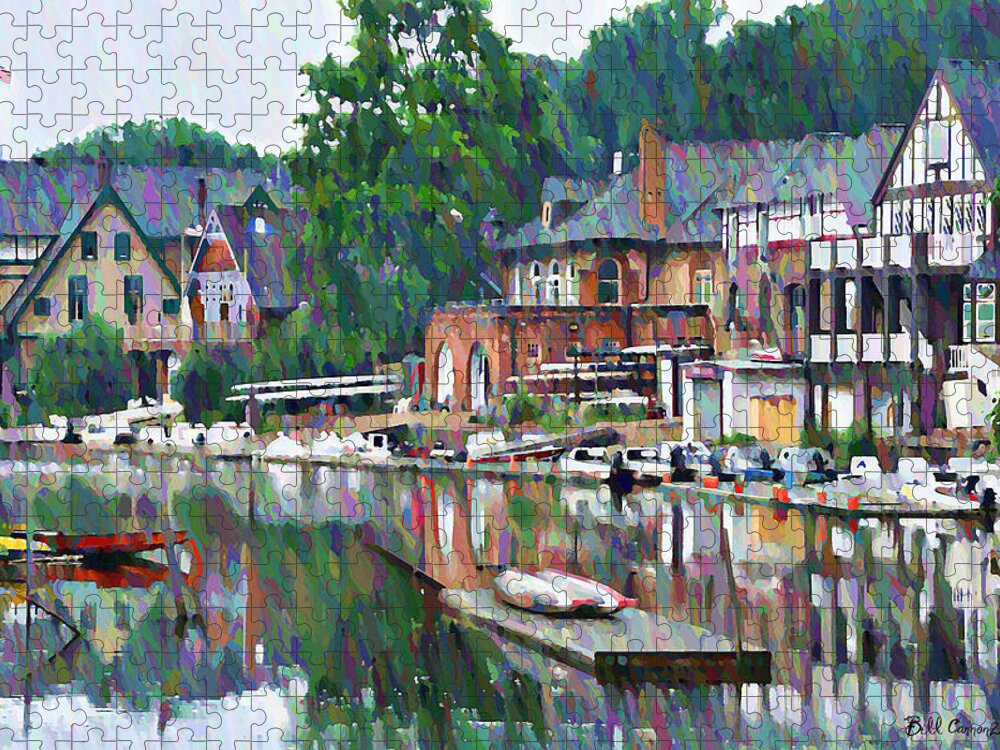 Jawn Jigsaw Puzzle featuring the photograph Boathouse Row in Philadelphia by Bill Cannon