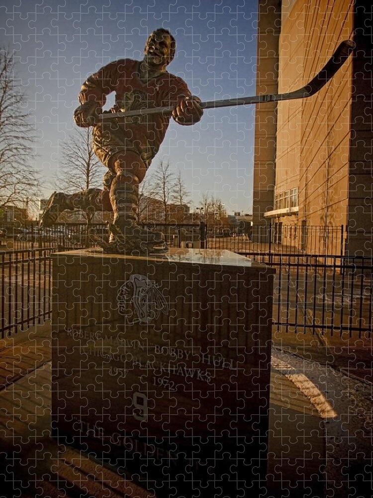 Bobby Hull Jigsaw Puzzle featuring the photograph Bobby Hull Sculpture by Sven Brogren
