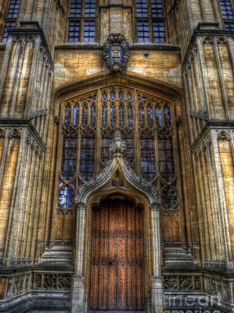 Yhun Suarez Jigsaw Puzzle featuring the photograph Bodleian Library Door - Oxford by Yhun Suarez
