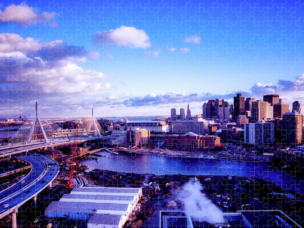 Boston Jigsaw Puzzle featuring the photograph Boston Sunset by Mountain Dreams