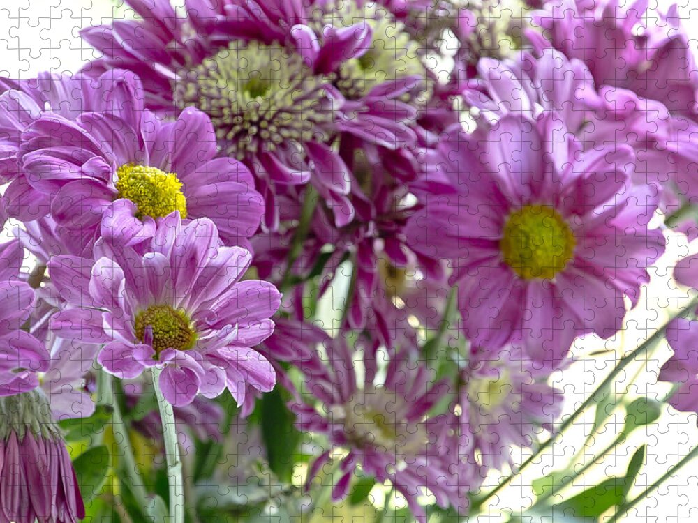 Bouquet Jigsaw Puzzle featuring the photograph Bouquet in the Morning. by Elena Perelman