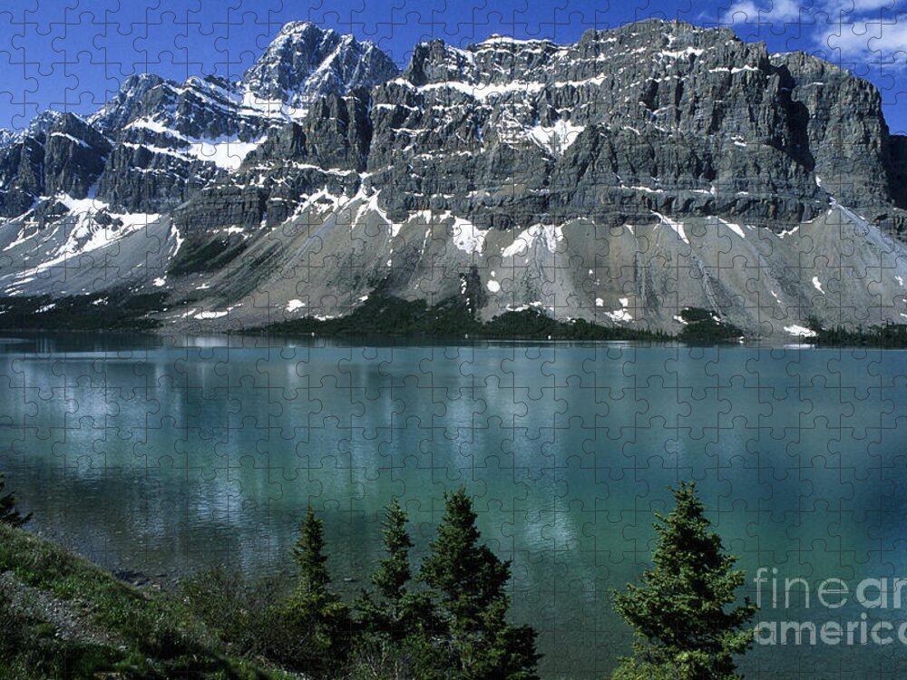 Alberta Jigsaw Puzzle featuring the photograph Bow Lake Area by Sandra Bronstein