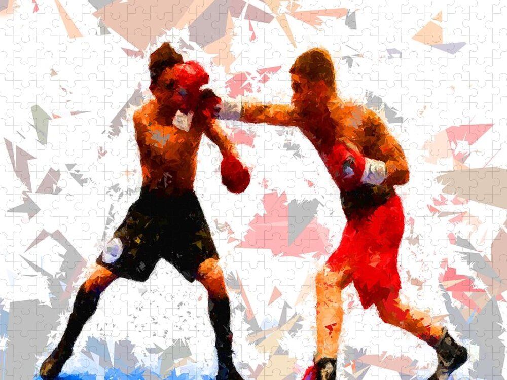 Boxing Jigsaw Puzzle featuring the painting Boxing 113 by Movie Poster Prints