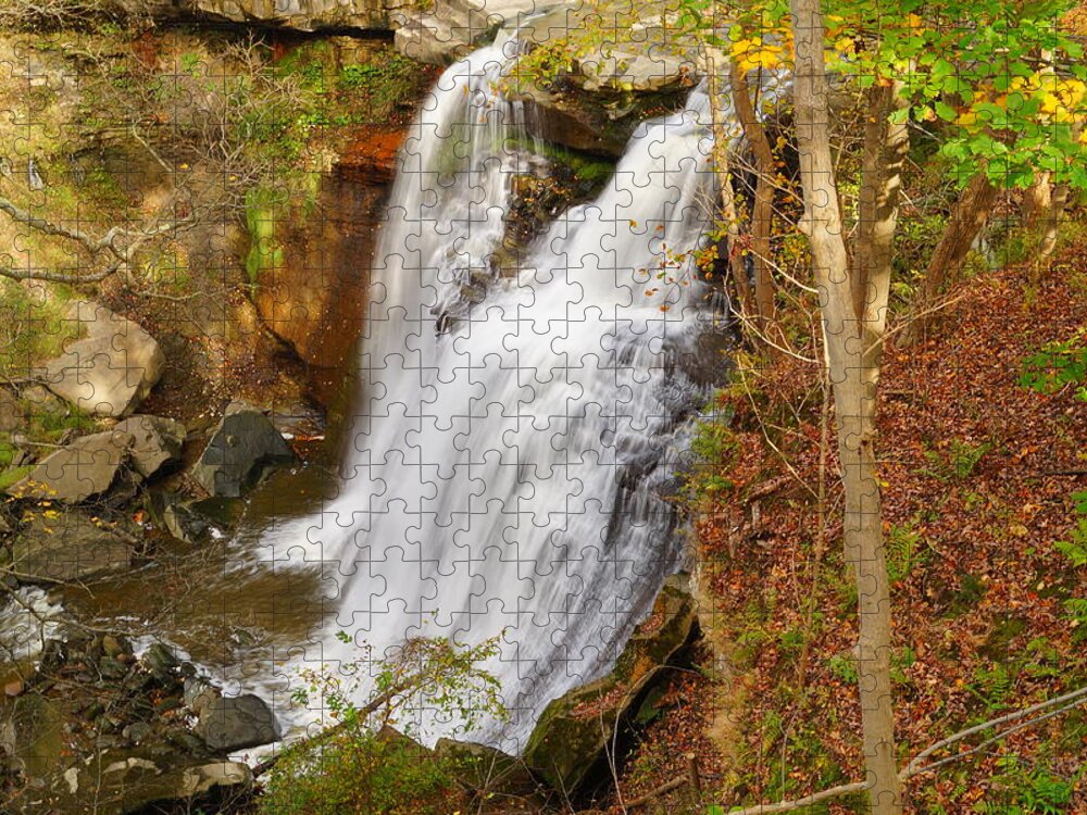 Autumn Jigsaw Puzzle featuring the photograph Brandywine Falls by Beth Collins