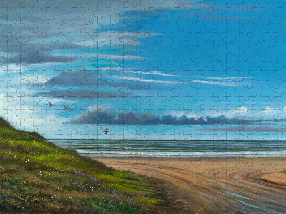 Crystal Beach Jigsaw Puzzle featuring the painting Breakfast Time by Randy Welborn