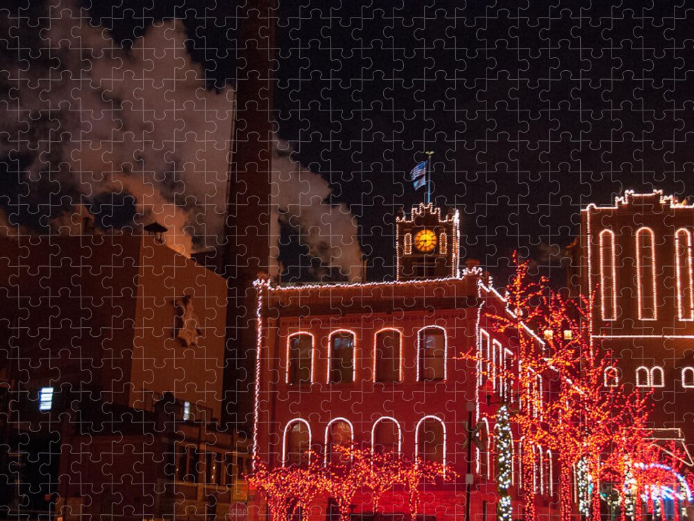 Brewery Jigsaw Puzzle featuring the photograph Brewery Lights by Steve Stuller