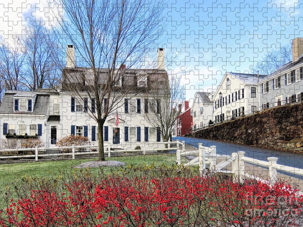 Brewster Gardens Jigsaw Puzzle featuring the photograph Brewster Gardens at Leyden Street by Janice Drew