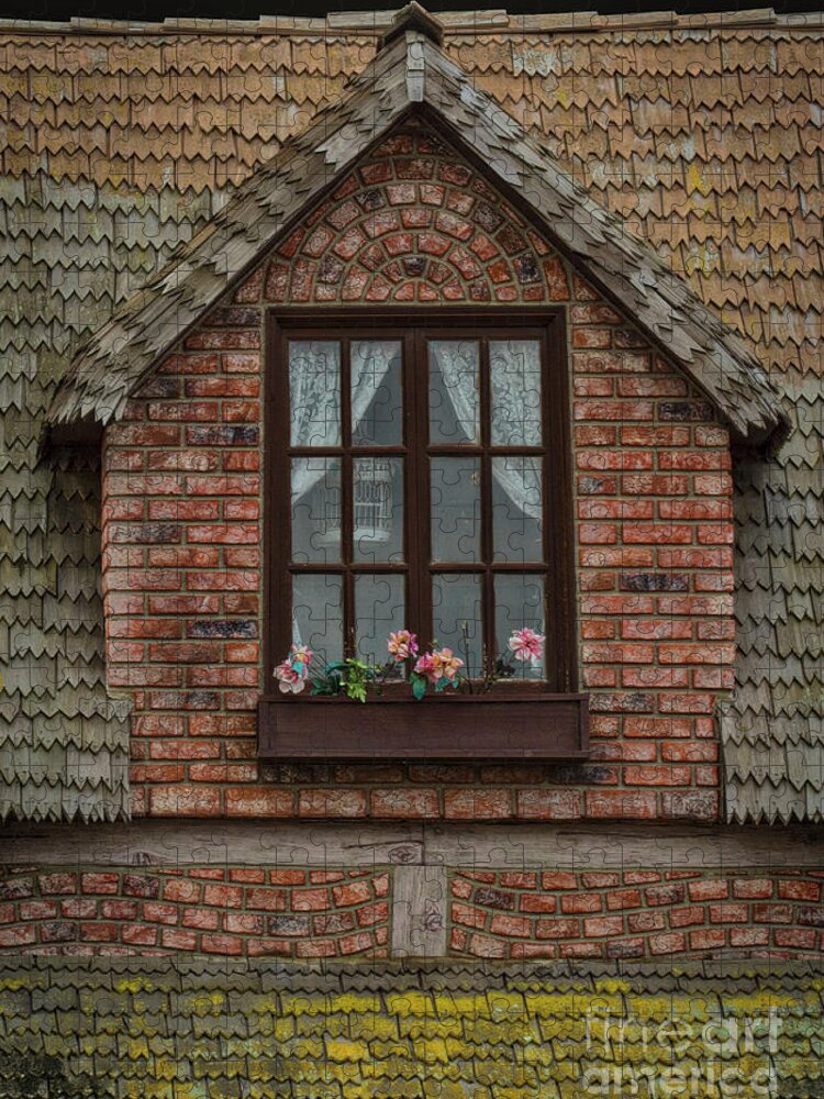 Bricks And Shingles Jigsaw Puzzle featuring the photograph Bricks And Shingles by Mitch Shindelbower