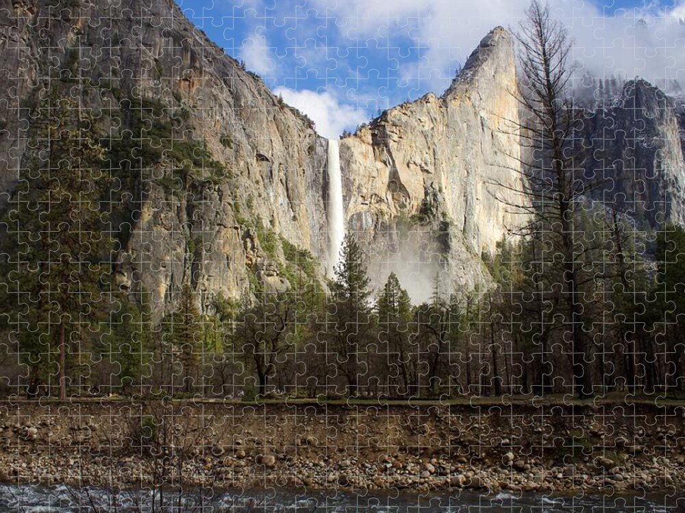 Fall Jigsaw Puzzle featuring the photograph Bridalveil Falls by Dan Twomey