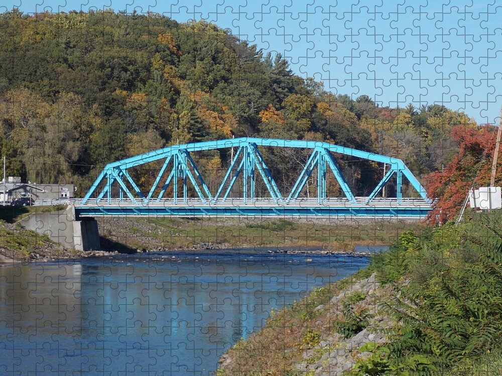 Bridge Jigsaw Puzzle featuring the photograph Bridge Over Rondout Creek 2 by Nina Kindred