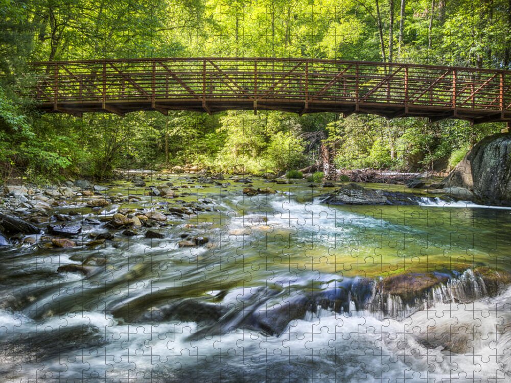 Appalachia Jigsaw Puzzle featuring the photograph Bridge to Tranquility by Debra and Dave Vanderlaan