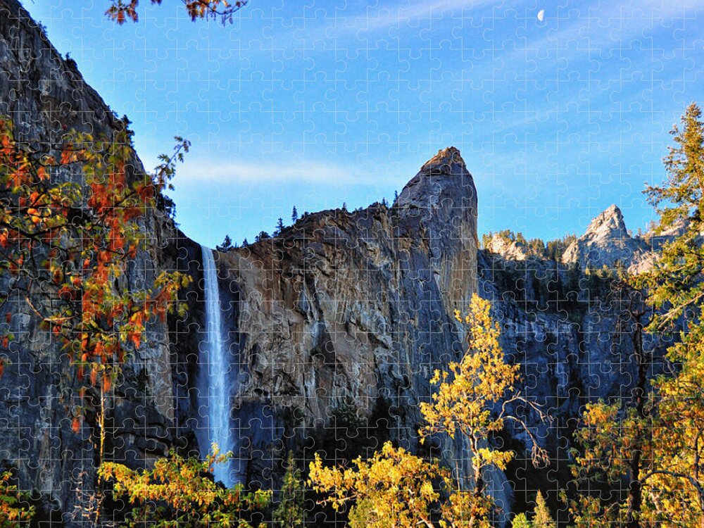 Yosemite Jigsaw Puzzle featuring the photograph Bridleveil Falls - Yosemite National Park - California by Bruce Friedman