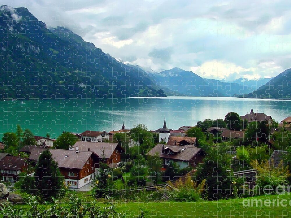 Brienz Jigsaw Puzzle featuring the photograph Brienz an der Brienzersee by Gary Holmes