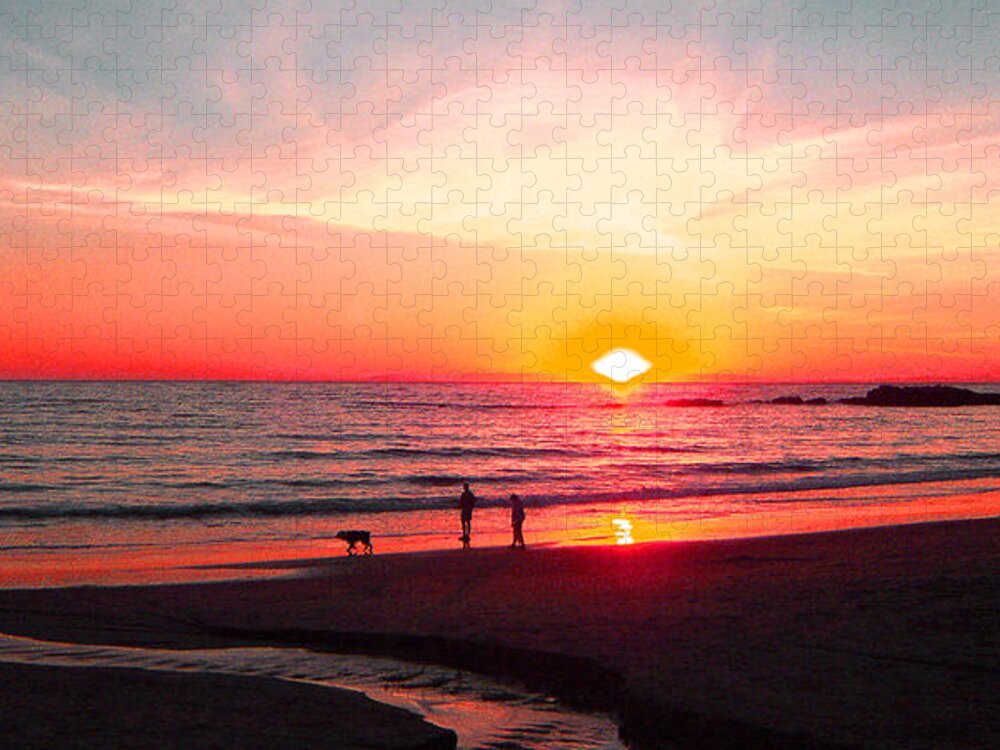 Sunset Jigsaw Puzzle featuring the photograph Bright Sunset by Ben and Raisa Gertsberg