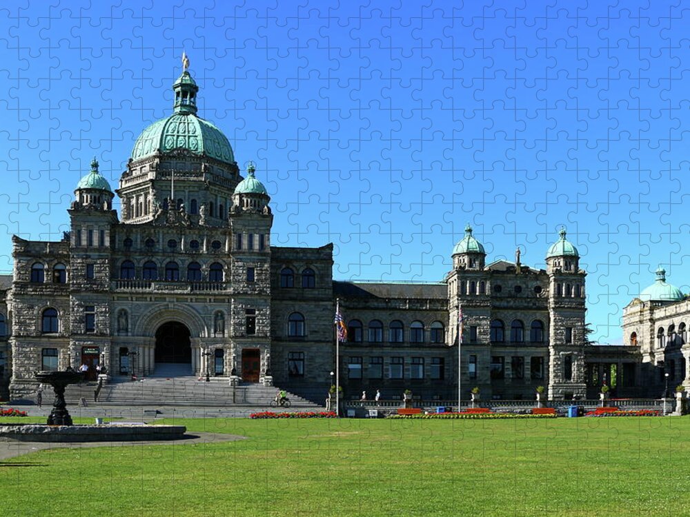 Victoria Jigsaw Puzzle featuring the photograph British Columbia Legislature Building by Christiane Schulze Art And Photography