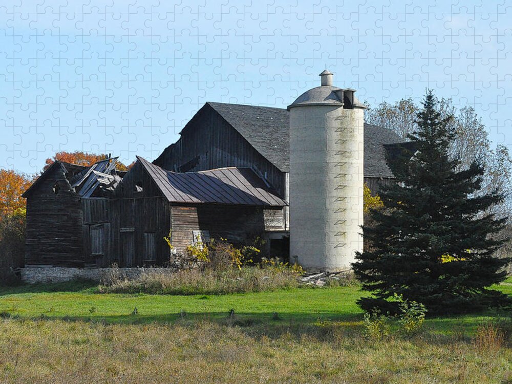 Barn Jigsaw Puzzle featuring the photograph Broke by Tim Nyberg