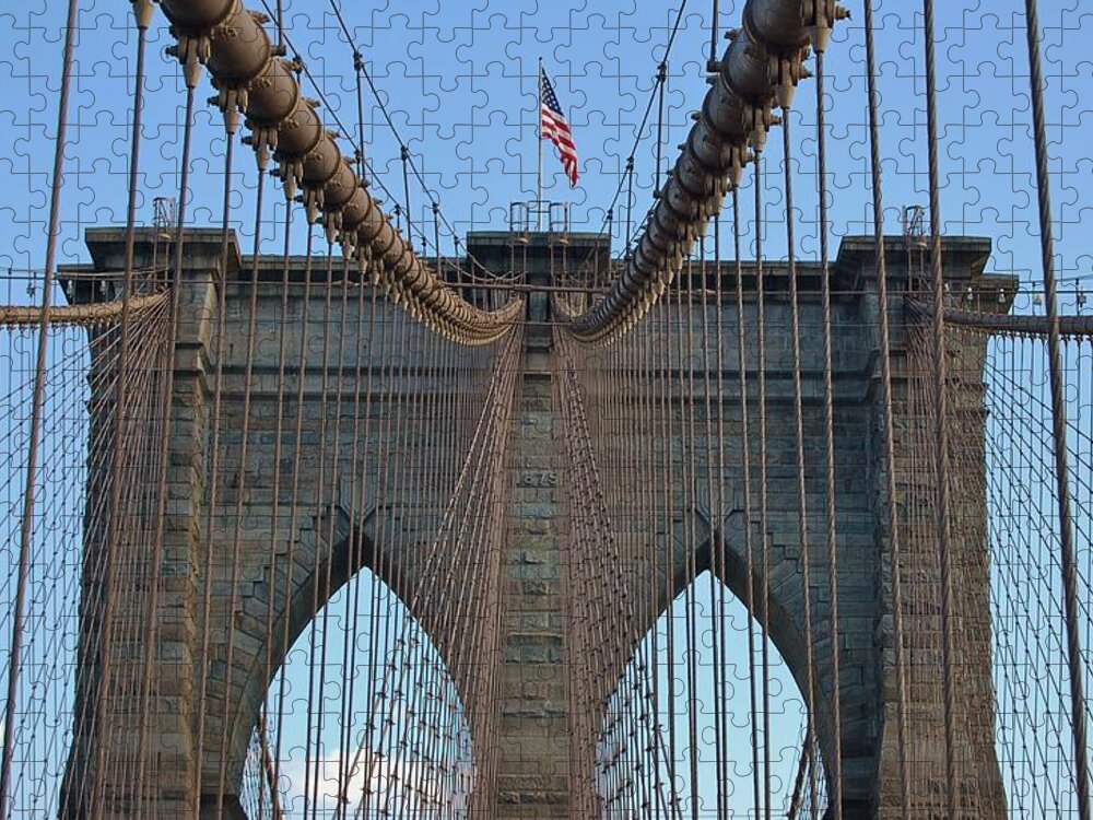 Brooklyn Jigsaw Puzzle featuring the photograph Brooklyn Bridge by Christopher James