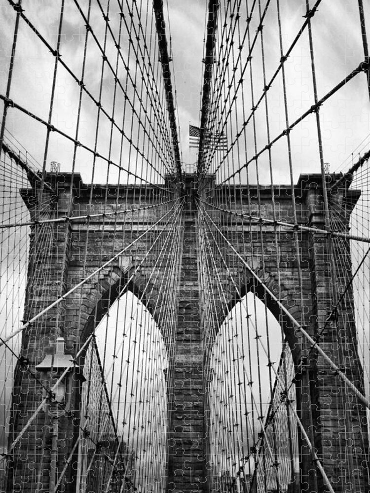 Bridge Jigsaw Puzzle featuring the photograph Brooklyn Bridge Mood by Jessica Jenney