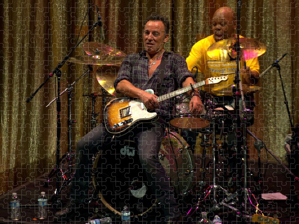 Jeff Ross Jigsaw Puzzle featuring the photograph Bruce Springsteen by Jeff Ross
