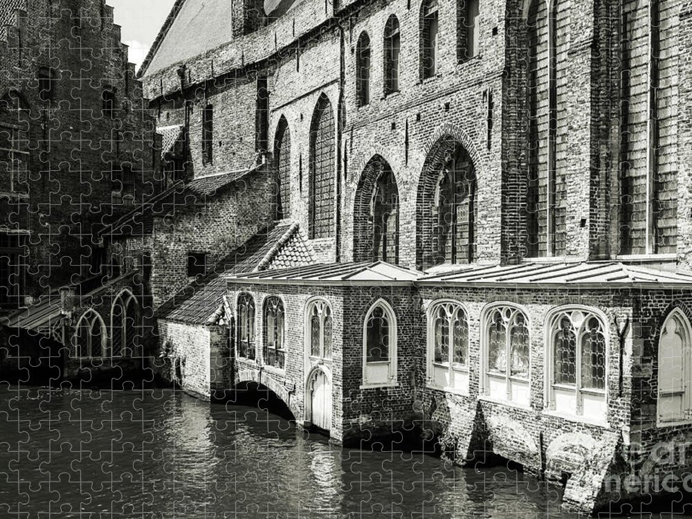 Beautiful Bruges Jigsaw Puzzle featuring the photograph Bruges Medieval Architecture by Lexa Harpell