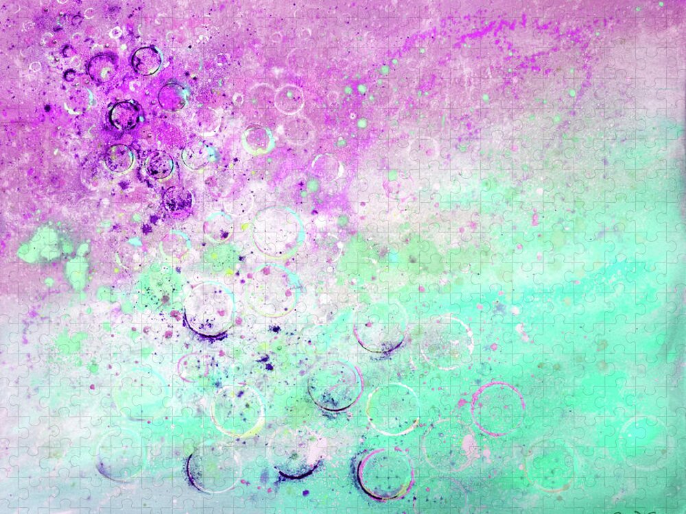 Bubbles Jigsaw Puzzle featuring the painting Bubbles 2 by Gina De Gorna