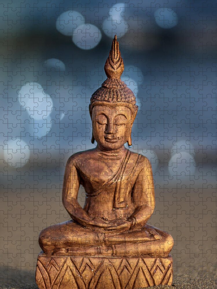 Sea Jigsaw Puzzle featuring the photograph Buddha by Stelios Kleanthous