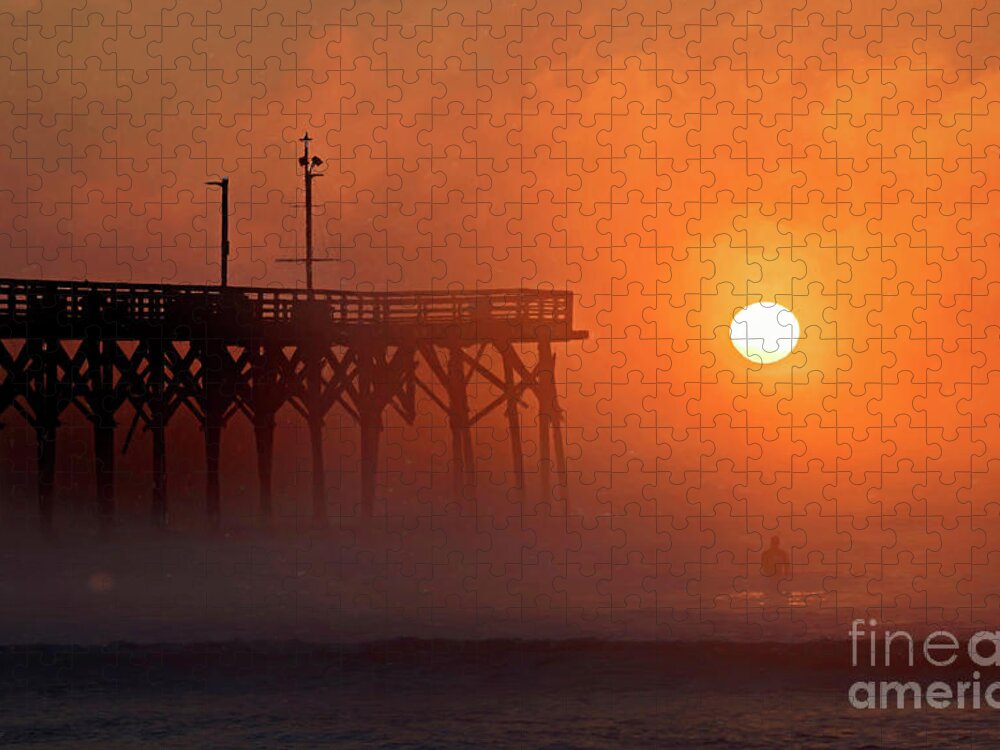Surf City Jigsaw Puzzle featuring the photograph Burning through by DJA Images