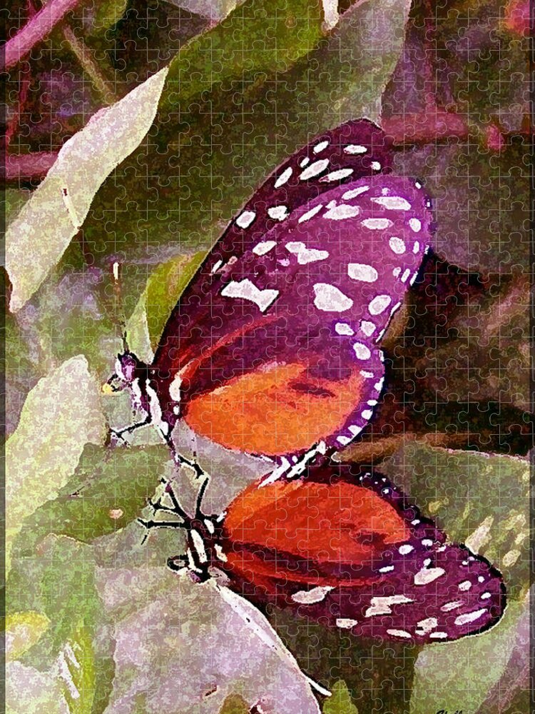 Butterflies Jigsaw Puzzle featuring the photograph Butter Mates by Vallee Johnson