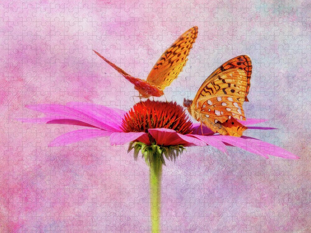 Photography Jigsaw Puzzle featuring the digital art Butterflies and Beauty by Terry Davis