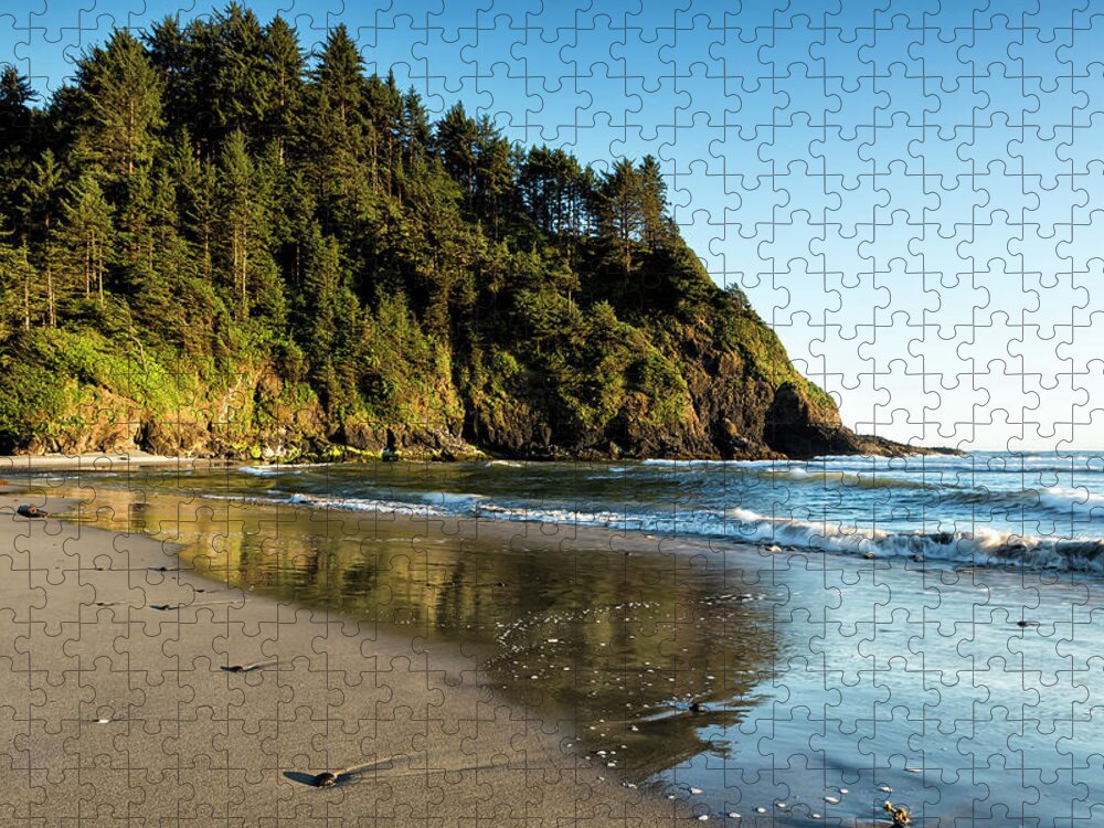 Shoreline Jigsaw Puzzle featuring the photograph By the Side of the Sea by Belinda Greb