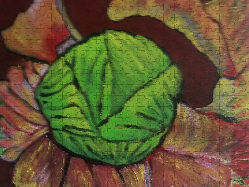 Cabbage Jigsaw Puzzle featuring the painting Cabbage by Gabby Tary