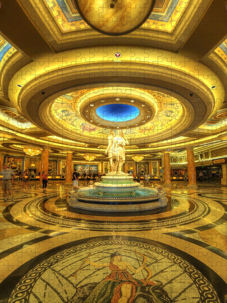 Art Jigsaw Puzzle featuring the photograph Caesar's Grand Lobby by Yhun Suarez