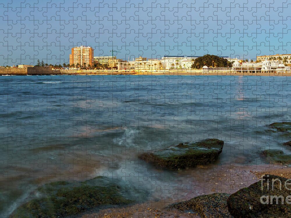 Coast Jigsaw Puzzle featuring the photograph Caleta Beach and Spa Cadiz Spain by Pablo Avanzini