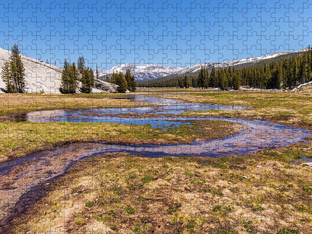 California Jigsaw Puzzle featuring the photograph California Mountains - Winding Creek in Tuolumne II by Dan Carmichael