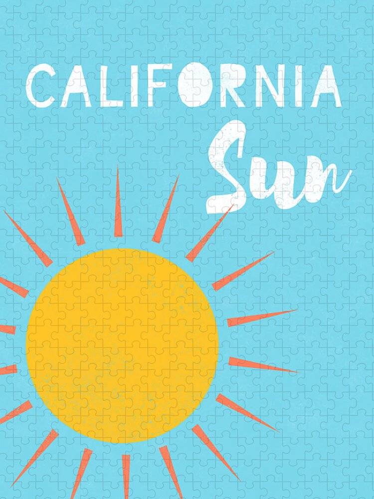 California Jigsaw Puzzle featuring the digital art California Sun- Art by Linda Woods by Linda Woods